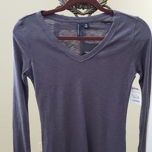 Cynthia Rowley Dark Gray Long Sleeve Tee Size Med